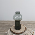 21cm Tall Bubble Ribbed Flower Glass Vases